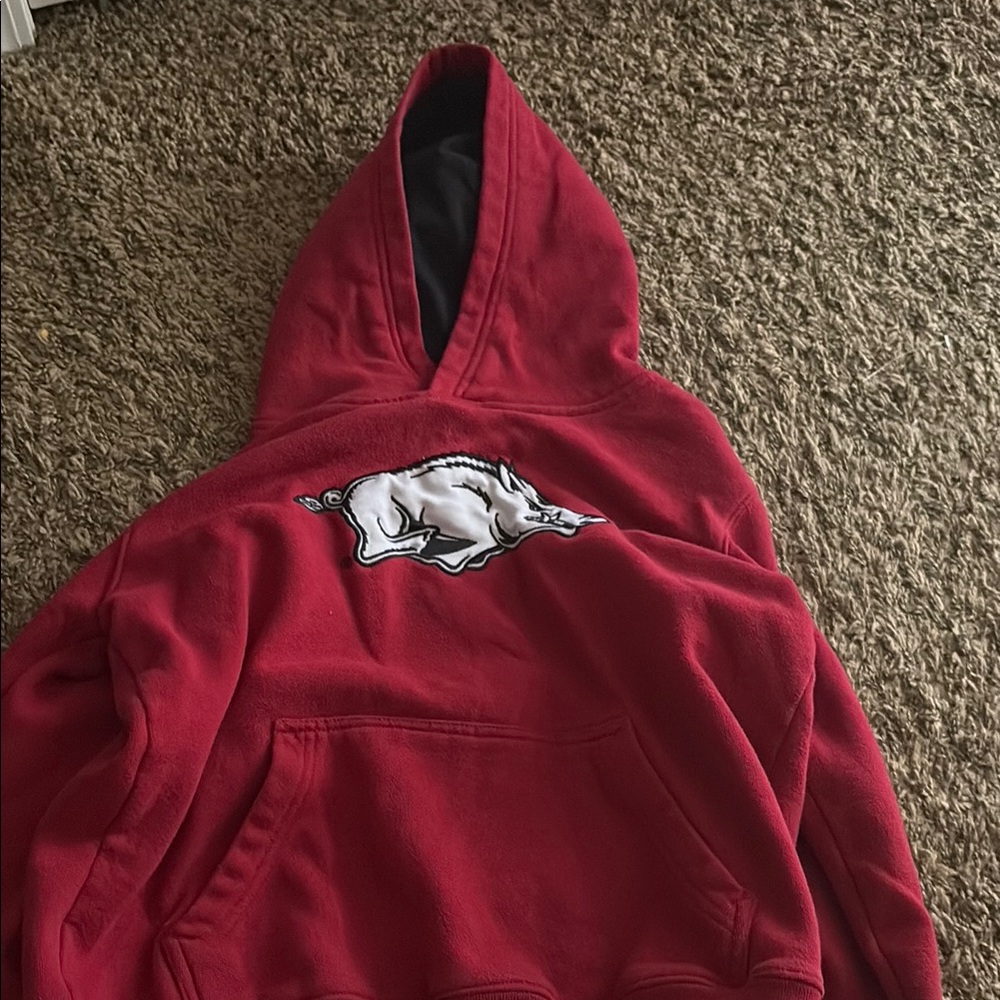 Red Hoodie with Razorback Logo